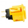 Sanwa yellow button, 24 mm, clip, side View.