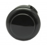 Sanwa black button, 24 mm, clip, face View.