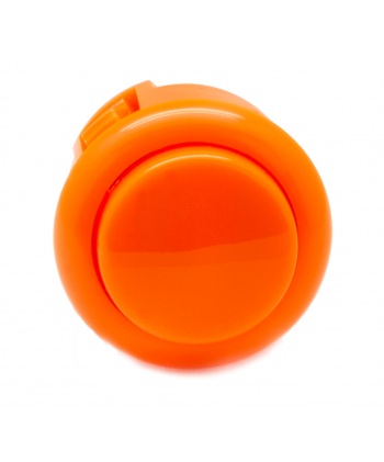 Sanwa orange button, 24 mm, clip, front View.