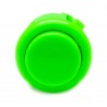 Sanwa green button, 24 mm, clip, front View.