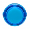 Sanwa 30 mm button. Translucent blue, front view.