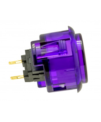 Sanwa 30 mm button. Translucent purple, side view.