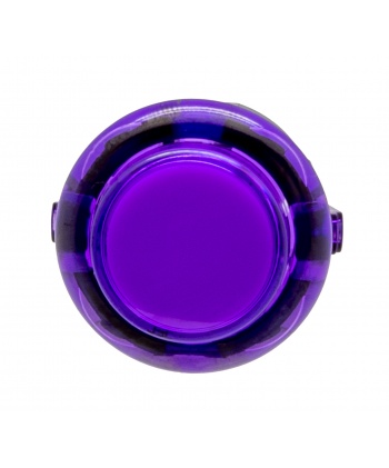 Sanwa 24 mm clear purple push button with clips. View from face.