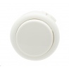 Sanwa 30 mm button. White color, face view.