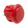 Bouton rouge Sanwa 30 mm OBSF, vue de 3/4.