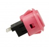 Sanwa 30 mm push button OBSF-RG Series - pink. Side view.