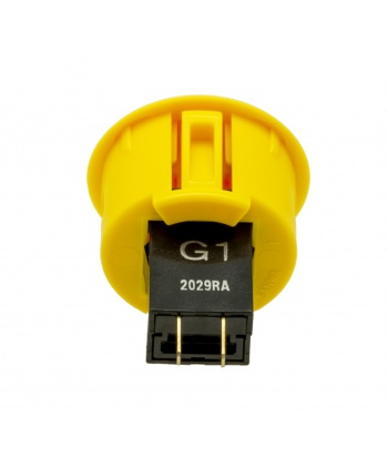 Sanwa 30 mm push button OBSF-RG Series - Yellow. back view.