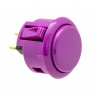 Sanwa 30 mm button. Purple color, 3/4 view.