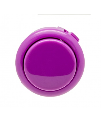 Sanwa 30 mm button. Purple color, face view.
