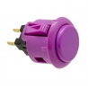 Sanwa purple button, 24 mm, clip, 3/4 View.