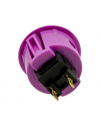 Bouton Sanwa violet, 24 mm, clip, Vue arrière.