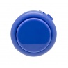 Sanwa 30 mm button. Matte blue color, face view.