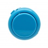 Sanwa 30 mm button. Light blue color, face view.