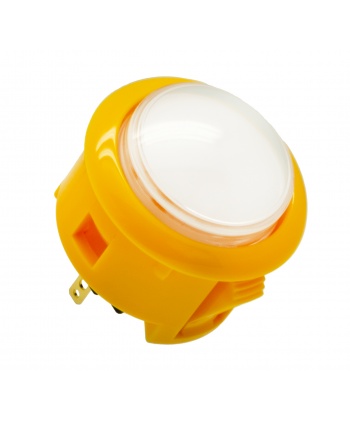 Sanwa Dome button, yellow color, 3/4 view.