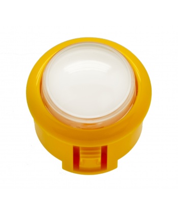 Sanwa Dome button, yellow color, face view.