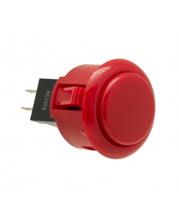Sanwa 30 mm push button OBSF-RG Series - Red. 3/4 view.