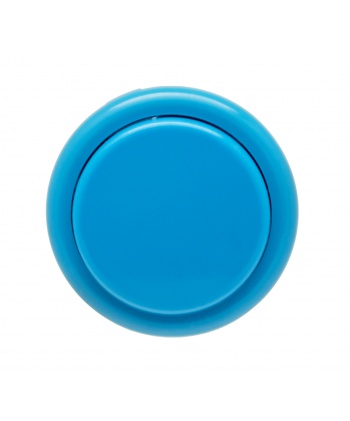 Sanwa large blue button, 40 mm, face view.