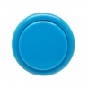 Sanwa large blue button, 40 mm, face view.