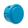 Sanwa large blue button, 40 mm, 3/4 view.