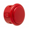 Sanwa large red button, 40 mm, 3/4 view.