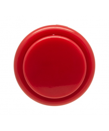 Sanwa large red button, 40 mm, face view.