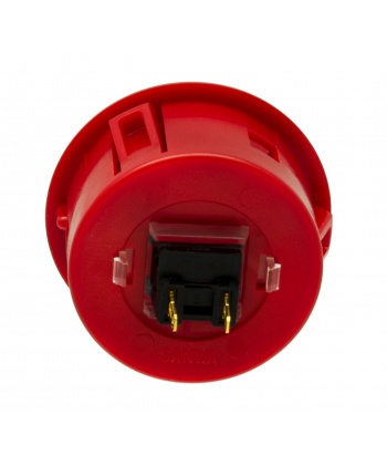 Sanwa large red button, 40 mm, rear view.