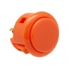Sanwa 30 mm button. Orange color, 3/4 view.