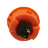 Sanwa 30 mm button. Orange color, rear view.