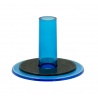 Sanwa blue transparent dust cover for joystick. complete view.