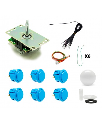 Pack Sanwa 1 player 6 buttons OBSF 30.