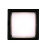 Sanwa luminous white square button with click. illuminated view.