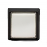 Sanwa luminous white square button with click. Face view.