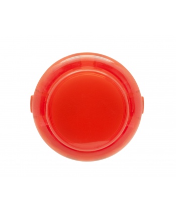 Bouton rouge Sanwa 30 mm Translucide, vue de face.