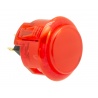 Sanwa 30 mm button. Translucent red, 3/4 view.