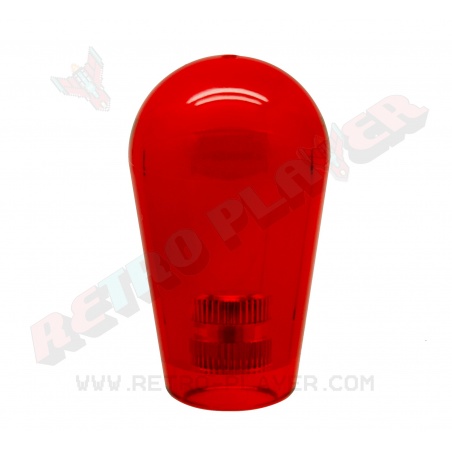 Red transparent crown lever for joystick.