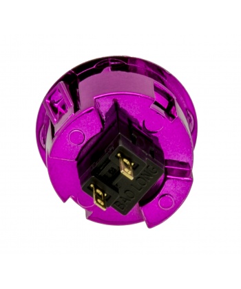 Generic purple metal button - 30mm. Back view.