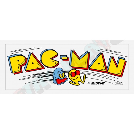 Pac-man arcade marquee white background