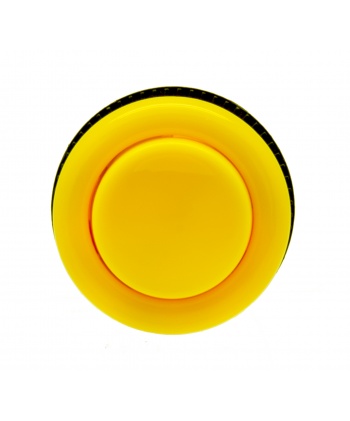 Bouton standard 28mm concave jaune à vis.
Vue de face.