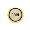 Golden button Coin. Front view.