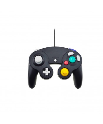 Nintendo GameCube Joypad, Black. Face view.