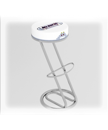 Arkanoid white arcade stool.