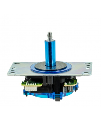 Silent Sanwa Joystick JLF TPRG 8BYT with blue dust cover.