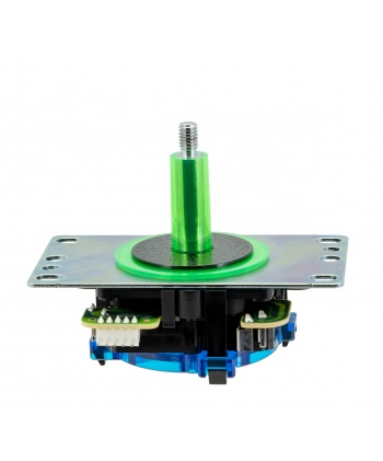 Silent Sanwa Joystick JLF TPRG 8BYT with green dust cover.