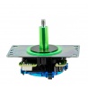 Silent Sanwa Joystick JLF TPRG 8BYT with green dust cover.