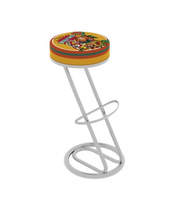 Donkey Kong 3 arcade stool, 3/4 view.