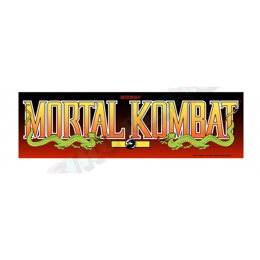 Mortal Kombat marquee in plexiglass