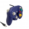 Blue Nintendo Gamecube USB controller. 3/4 view.