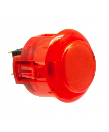 Sanwa 24mm red transparent button. View from 3/4