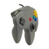 Manette N64 grise USB, vue de profil.