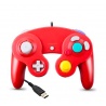 Red Nintendo Gamecube USB controller. Front view.